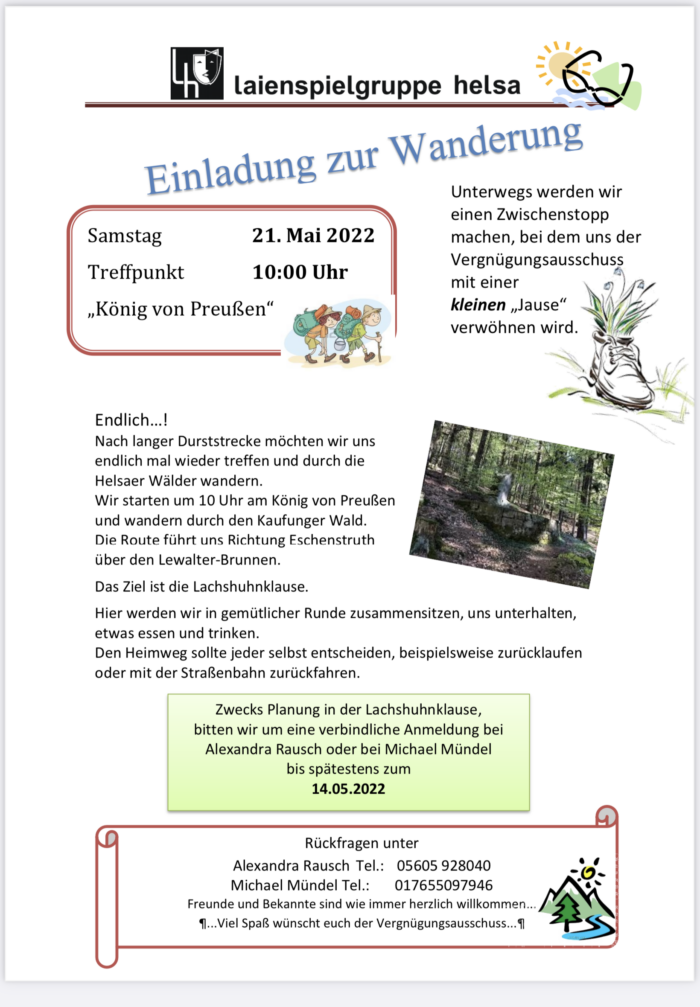 Mehr über den Artikel erfahren Maiwanderung 2022